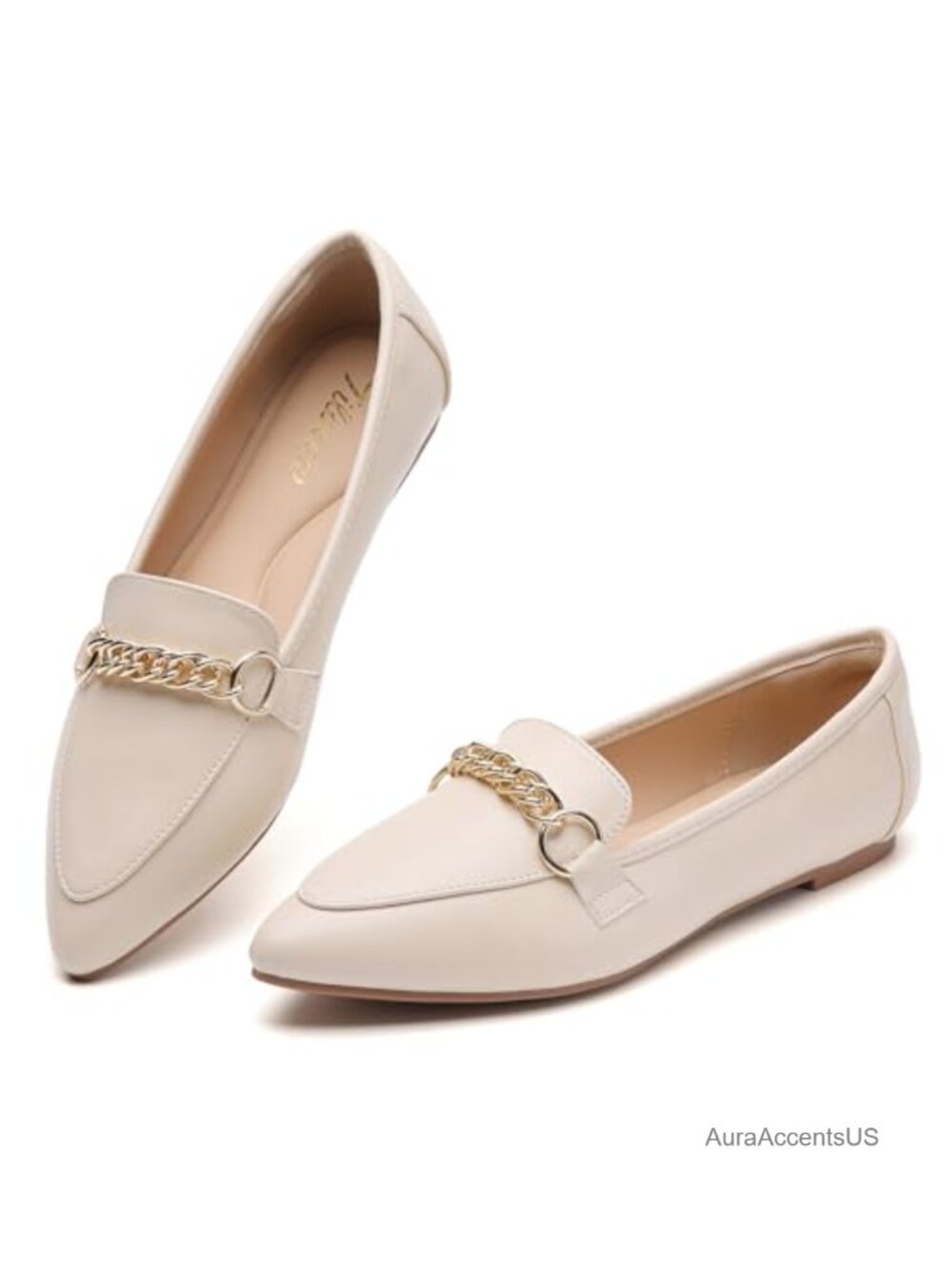 Pointed Toe Flats Loafers Women Memory Foam Slip On Dress Shoes Work Office